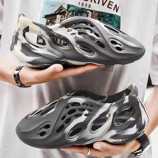 Black White 2021 New Summer Jelly Men Garden Clog Water Sliders Shoes Crocs 03082023