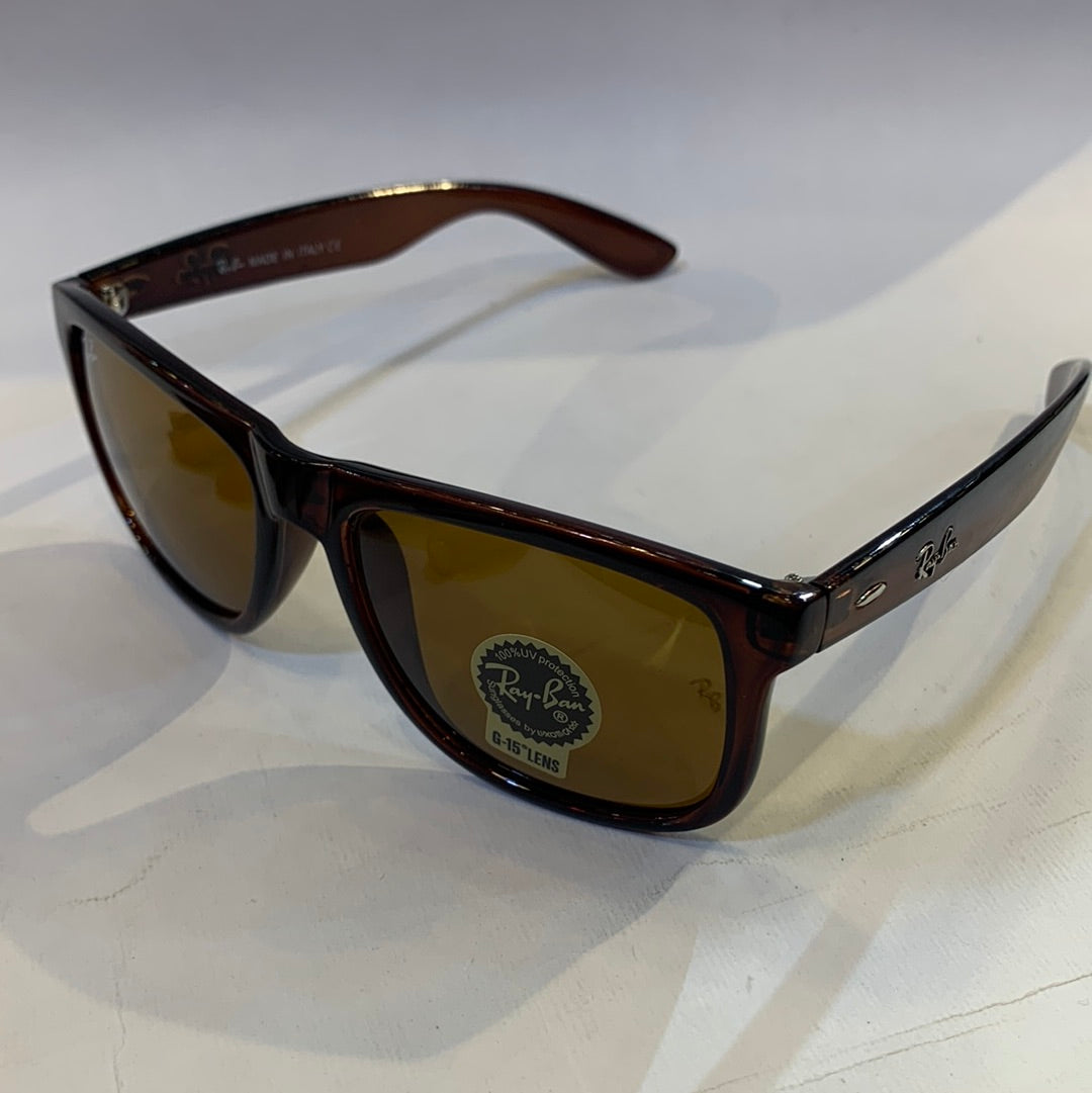 YAR RB Glossy Brown Frame Brown Shade Sunglasses RB4165 855/8G 2N