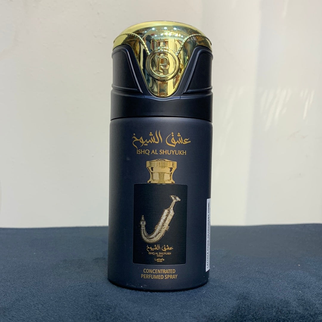 Ishq Al Shuyukh Gold Deodrant by Lattafa Pride 250ml