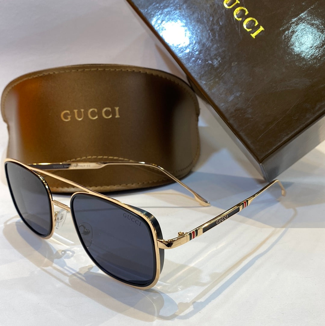 CUG Gold Frame Black Shade Unisex Branded GG3822 54 18-140