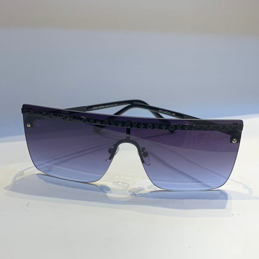 Uol Lou Black Frame Black Shade Unisex Sunglass 8512 64 16-145