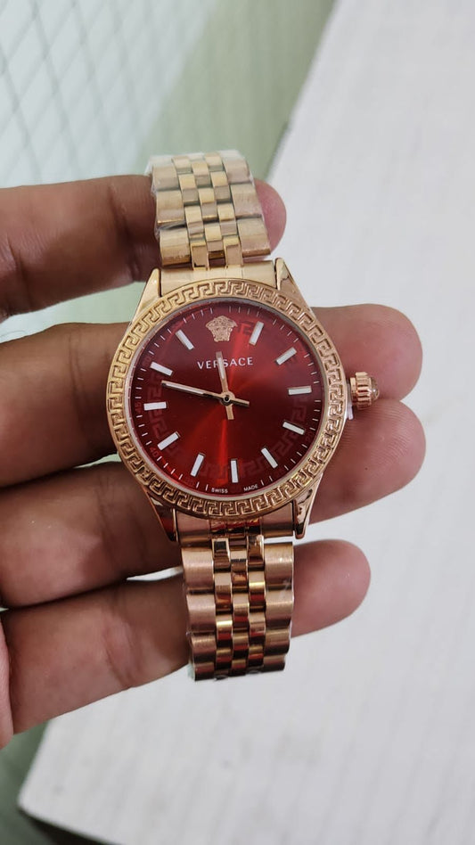 Rev Copper Chain Red Dial Ladies Watch 901316