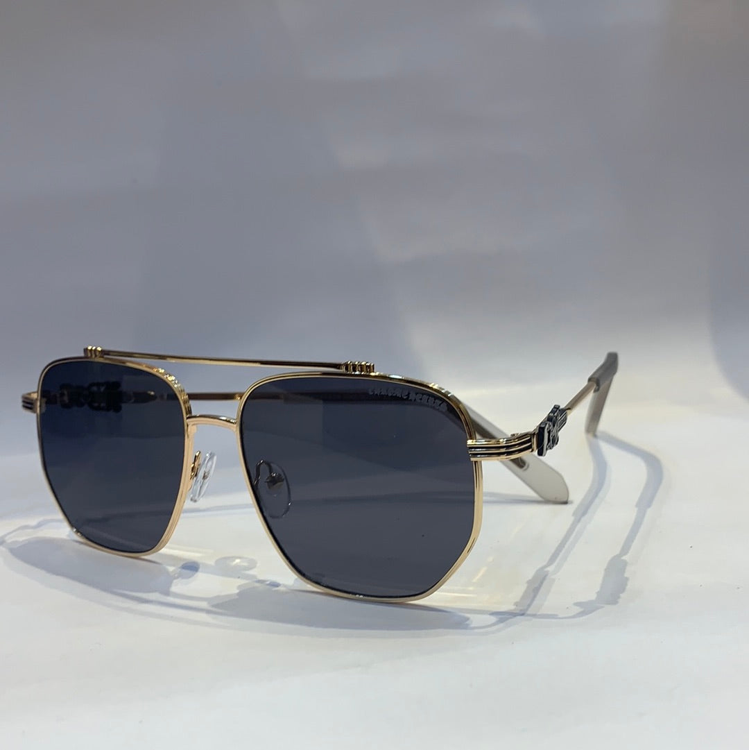 Car rac gold Frame gray Shade Unisex Sunglass 5022 52 19 140