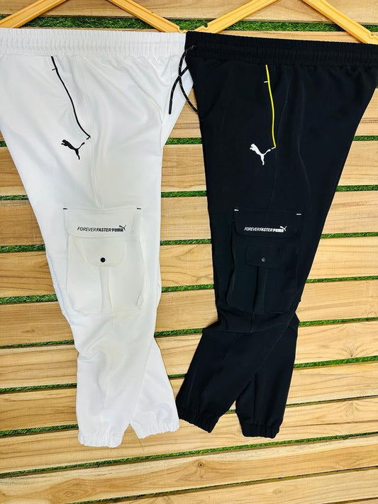 MUP Black Colour With Tery Fabric Cargo Lower