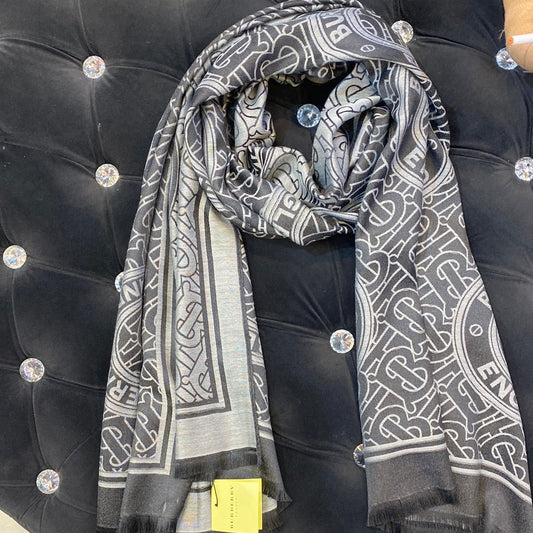 RUB BUR Black Colour RUB Bur Print Heavy Quality Muffler  9353