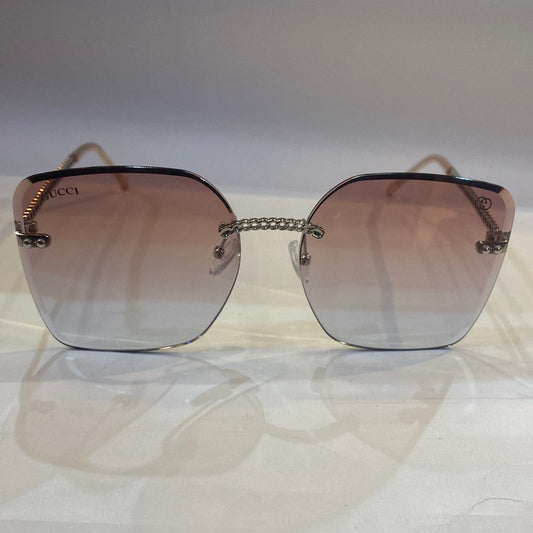 CUG Frameless Silver Stick Pink Blue Shade Sunglass 68122 61 17-145