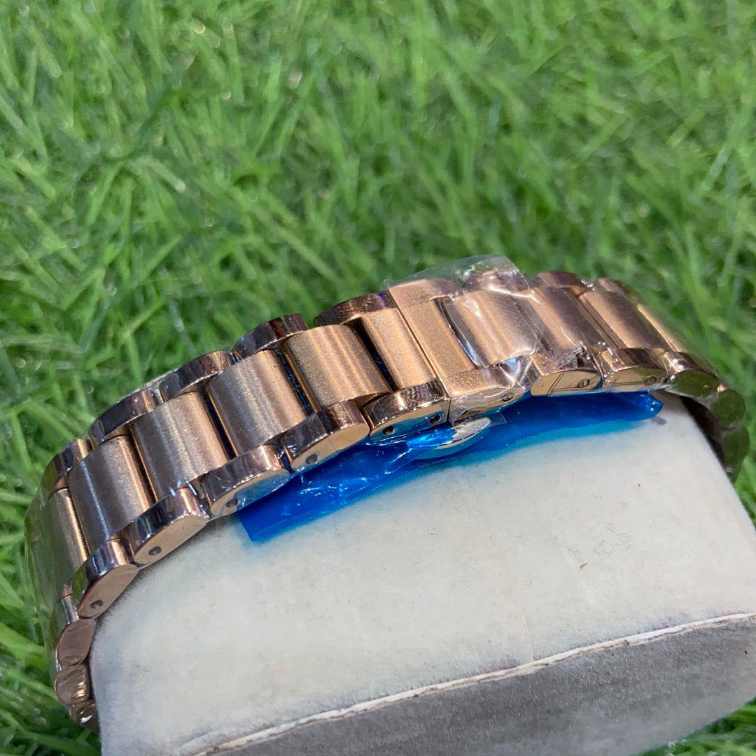 Oid Copper Chain Orange Dial Ladies Watch