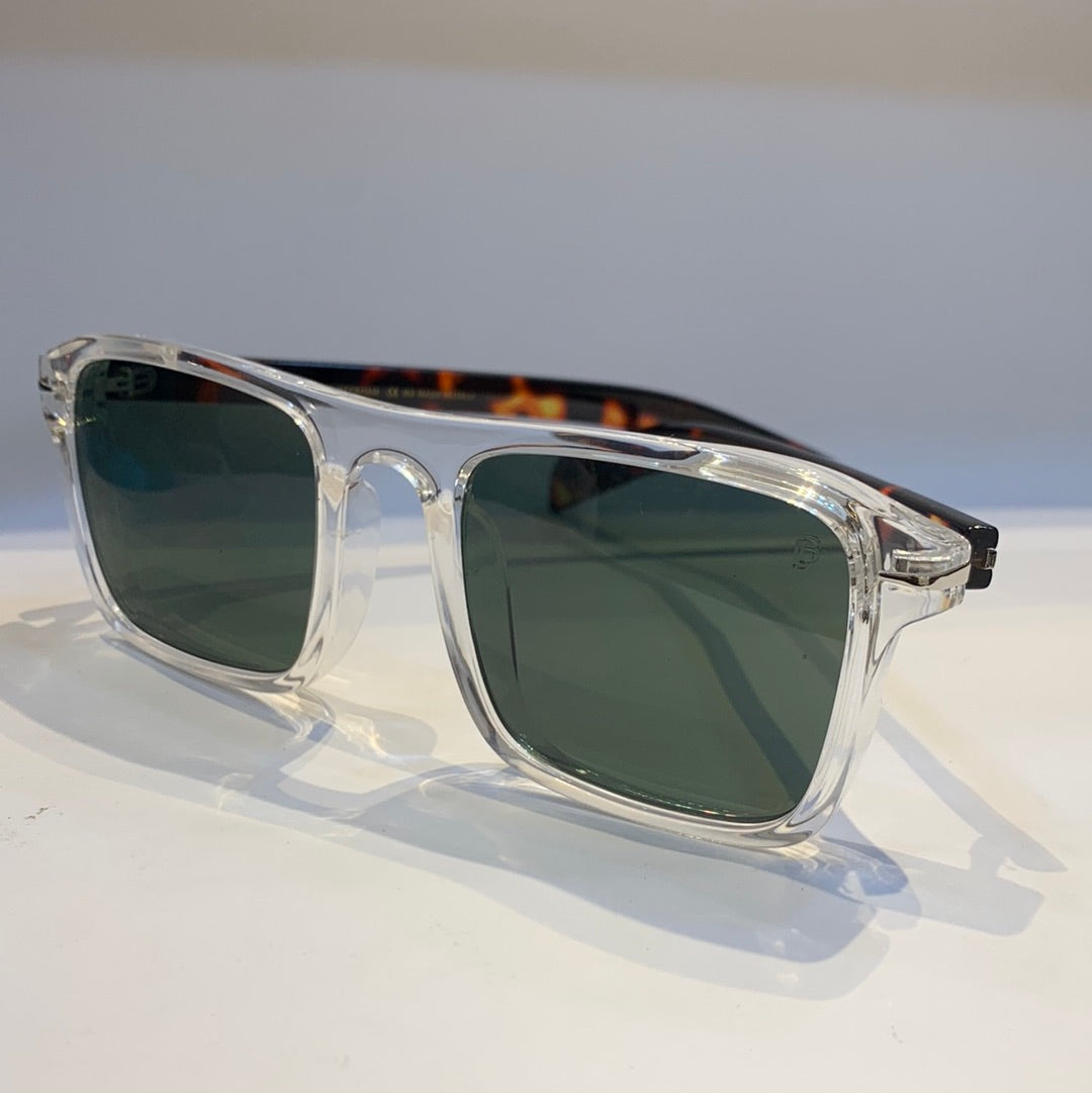 DB Transparent Leopard Frame Green Shade Unisex Sunglass UM1881-3 51 22-143