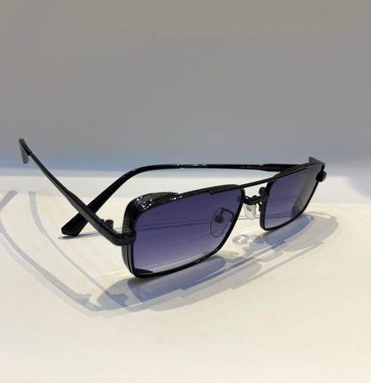 Lab Bal Black Frame Blue Shade Sunglass B80-67653 20-144