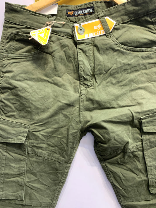 Blank Stitch Dark Green Colour With 6 Pocket Cargo 1105015