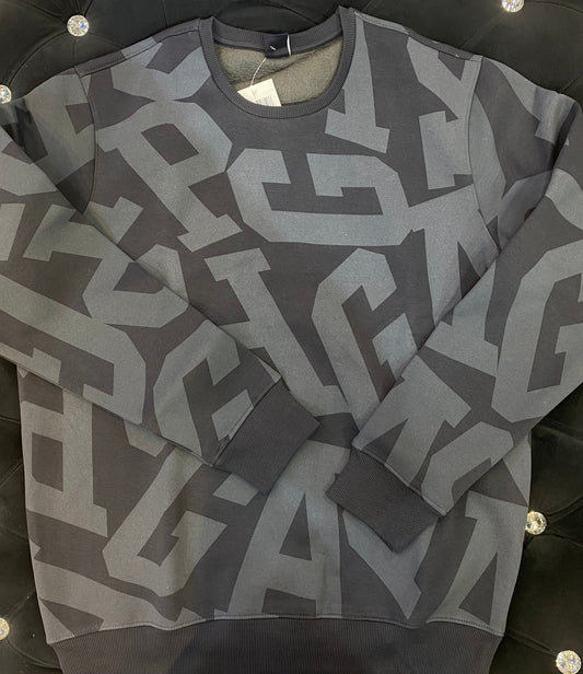 PAG Dark Grey Colour With G Print Imported Fabric Sweatshirt