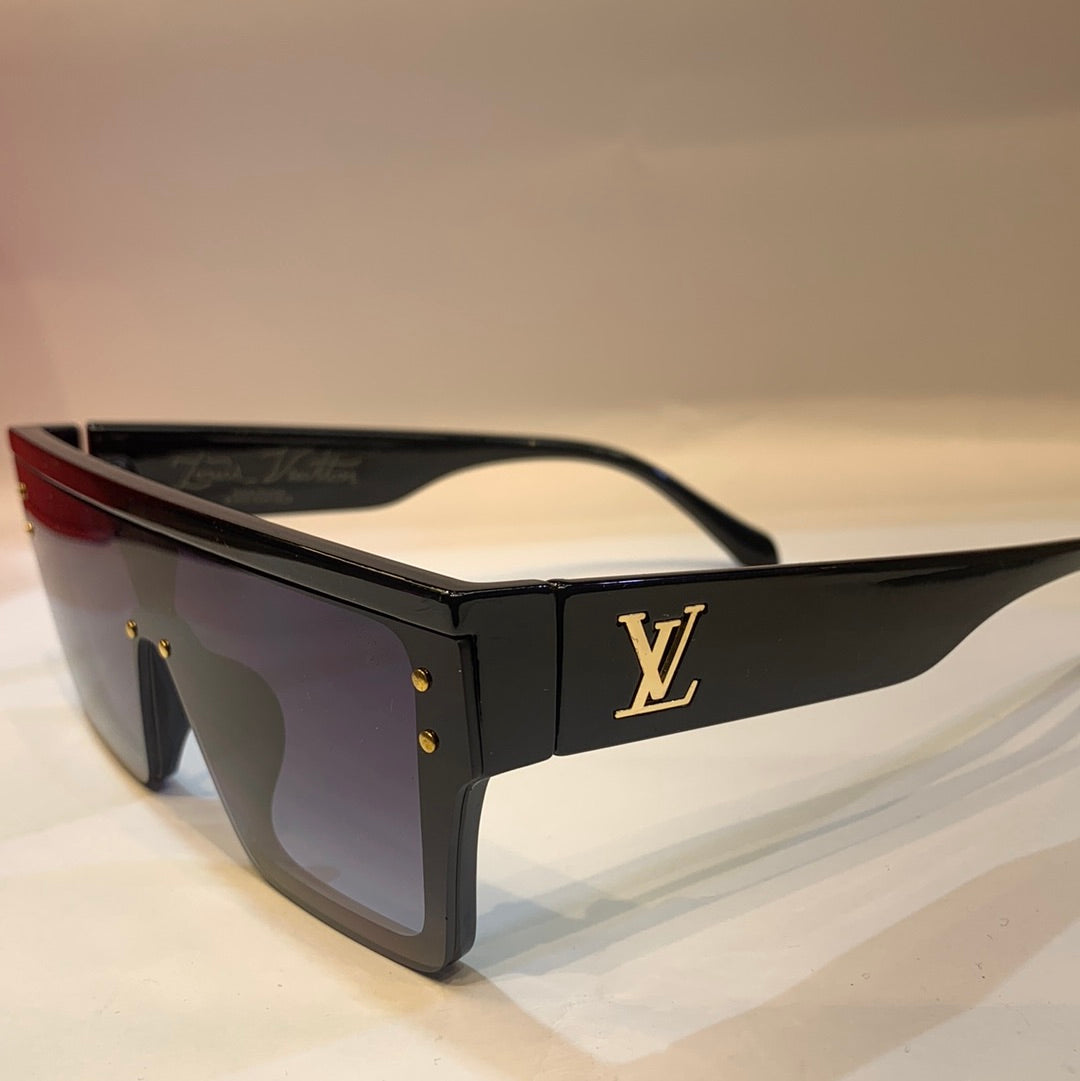UOL VL Black Frame Black Shade Unisex Sunglass Z1583E 68 8-147