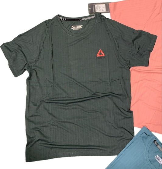 EER Green Grey Colour Imported China Half Sleeve Sports Ware Imported  TShirt 108640