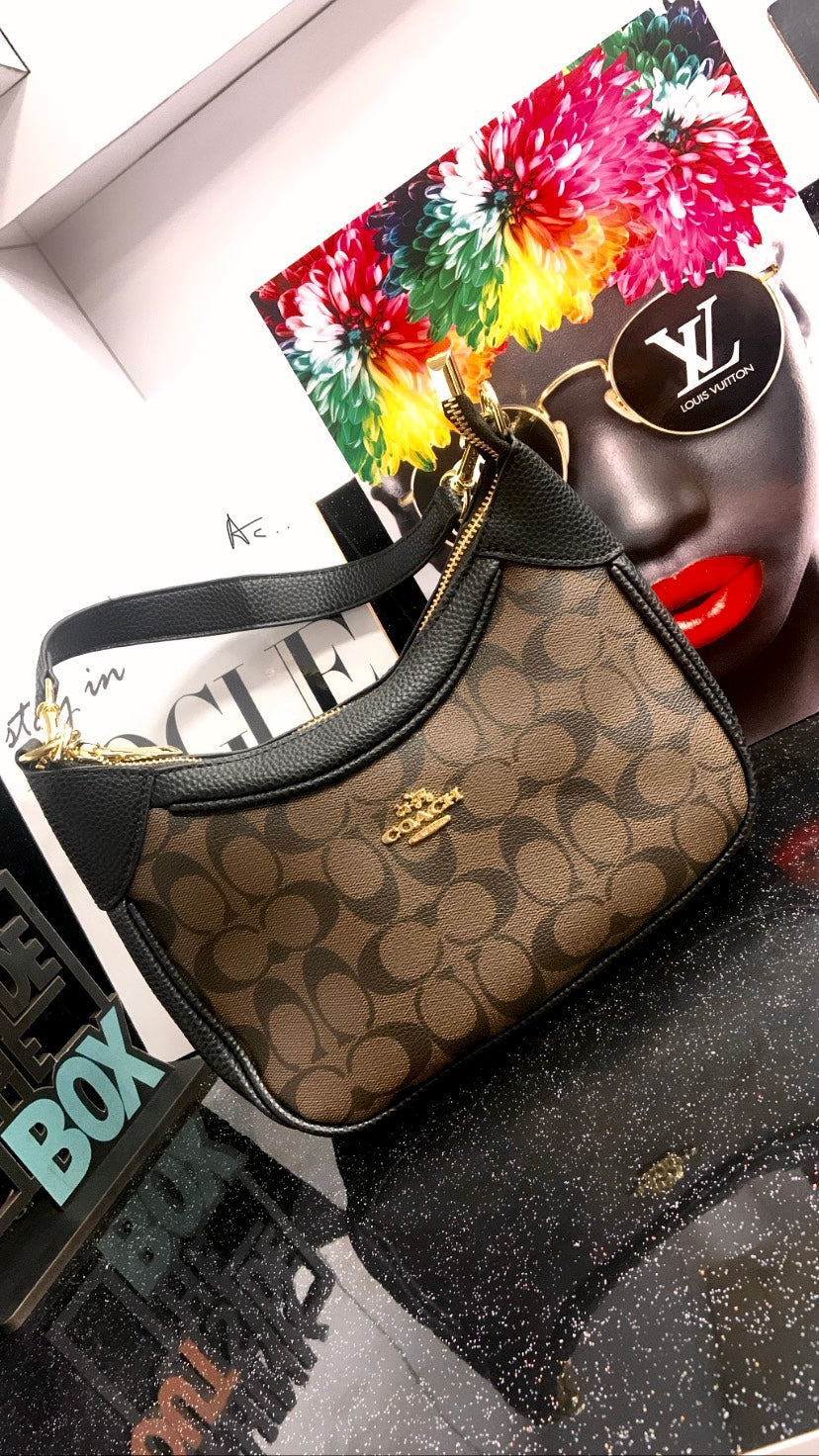 Aoc Monogram Design Premium Quality Sling Ladies Hand Bag 5017