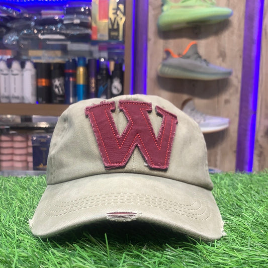 Beige Red W Who What Why ? Cap 700183