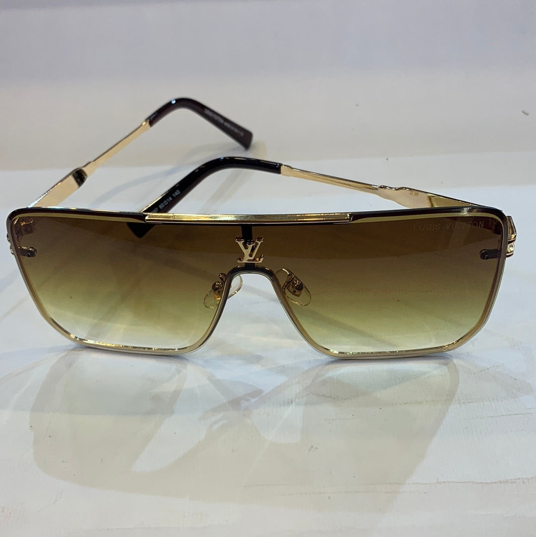 UOL VL Golden Frame Brown Shade Sunglass 22297 60 14 140