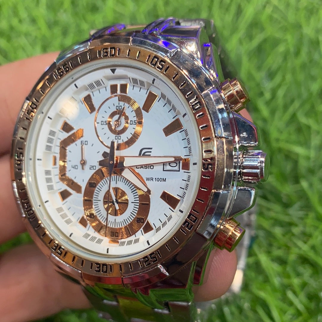 Ide Silver Copper Chain White Copper Men Watch  400528