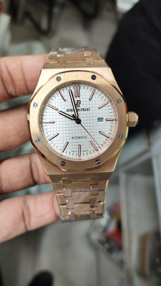 Ap Copper Chain White Dial Premium Quality Man Watch 400466