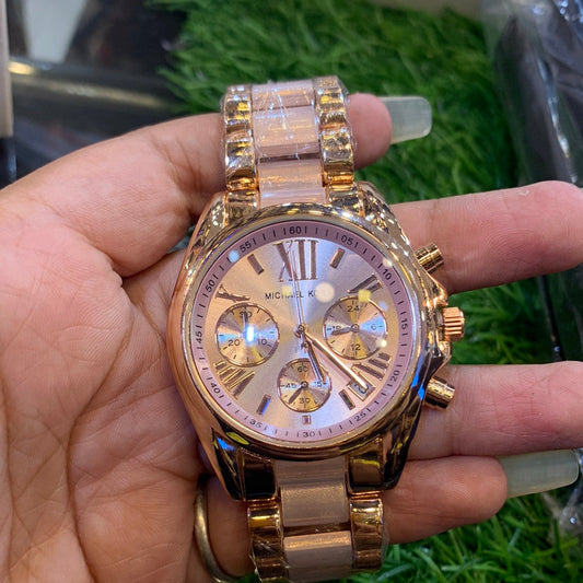 Cim Copper Pink Chain Pink Dial Ladies Watch 901342