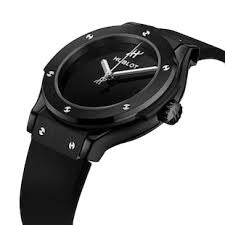 Buh Black Strap Black Dial Men Watch
