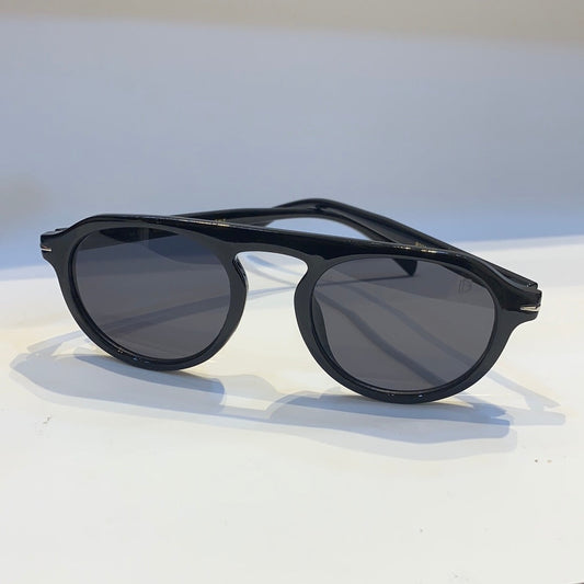 BD Glossy Black Frame Black Shade Unisex Sunglass B2201 58 25-140