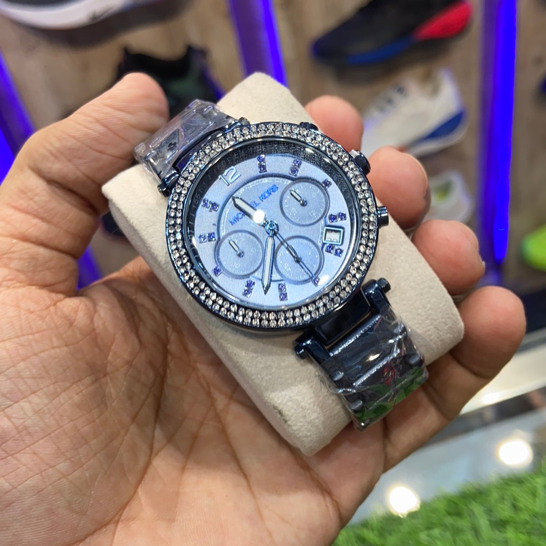 Blue Stud Blue Dial CIM Ladies Chain Watch