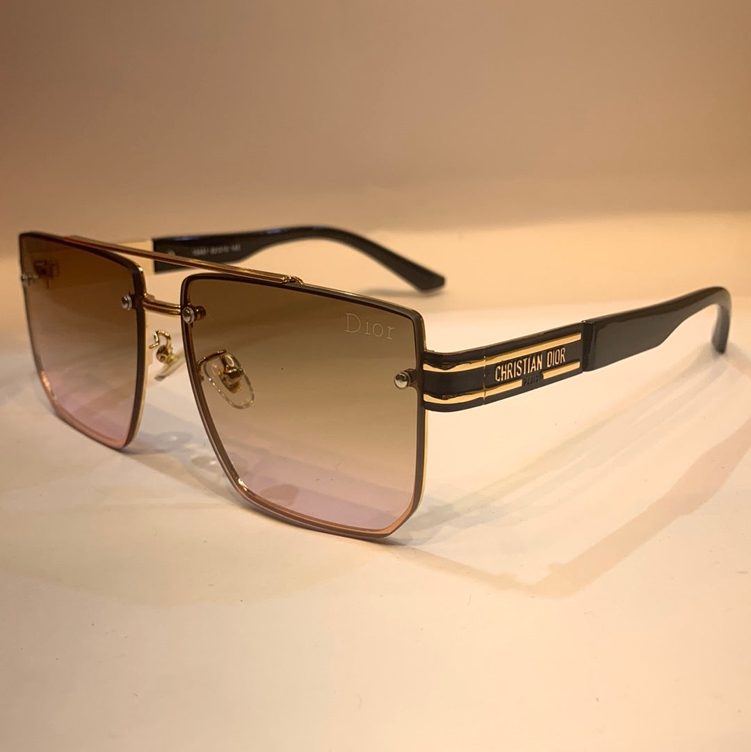 OID Copper Black Frame Brown Pink Shade Unisex Sunglass 10461 62 15 145