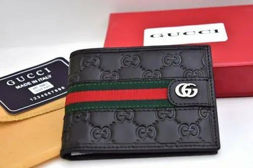 CUG Branded Luxury Italian Leather Men Wallet Model Black Light Glue 60223065