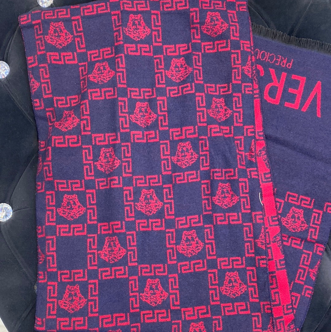 VER REV Red Navy Blue Colour Ver Print Heavy Quality Muffler  9372
