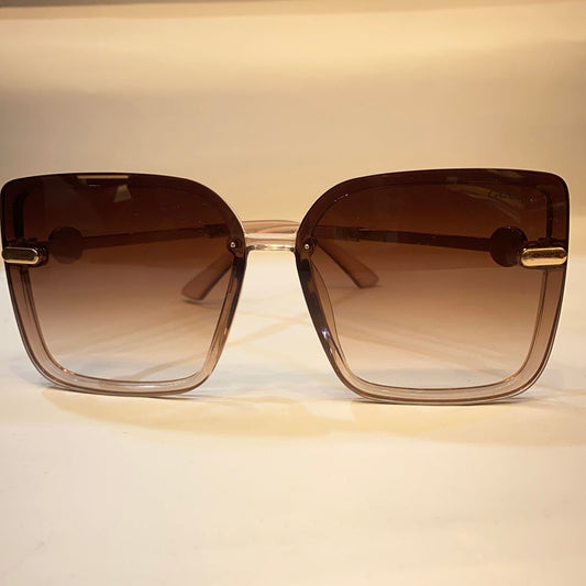 CUG Beige Transparent Frame Brown Shade Unisex Sunglasses A30127 65 13 148