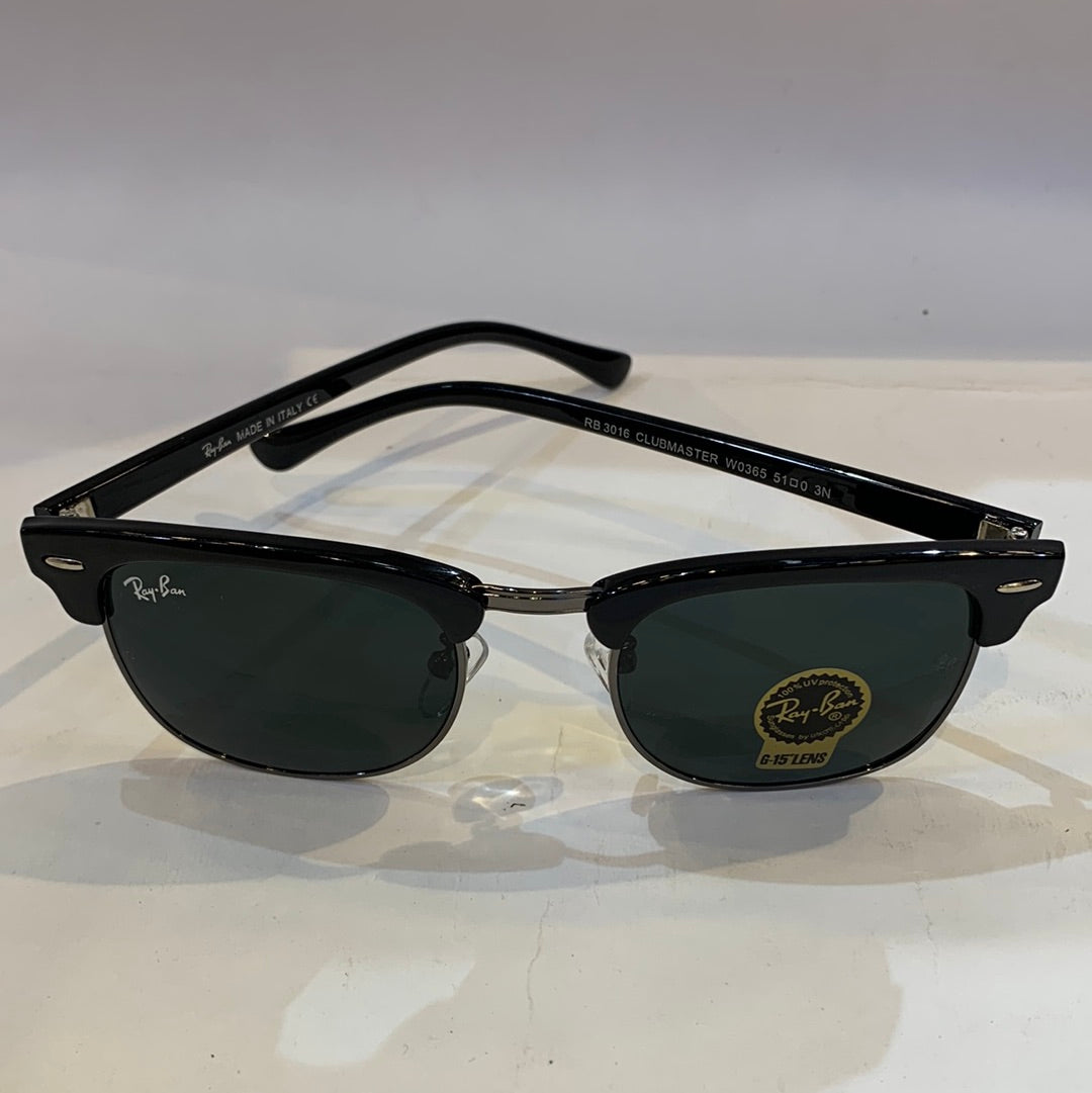 YAR RB Glossy Black Frame Black Shade Unisex Sunglass RB3016 W0365 51 0 3N