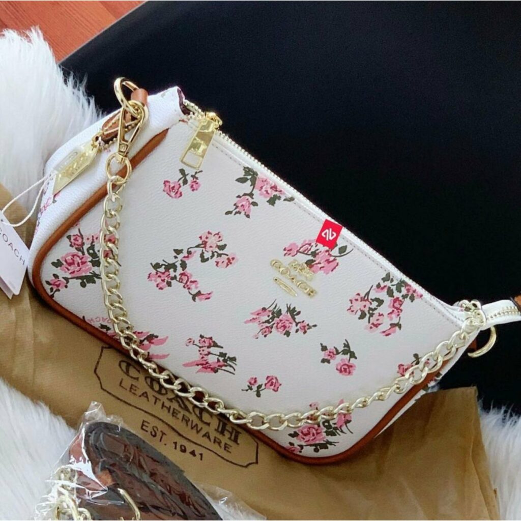 AOC Heavy Quality Floral Chain Side Sling Ladies Bags 6029