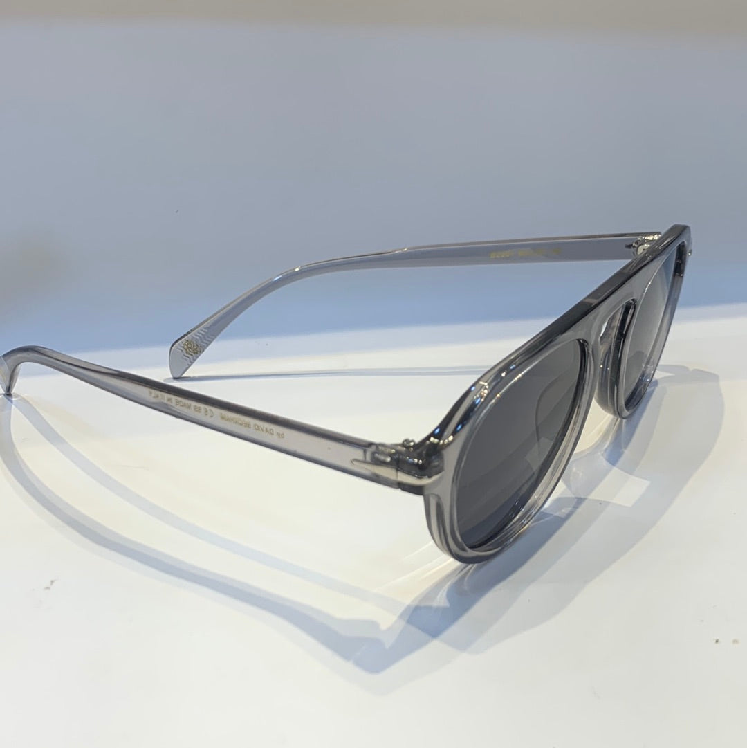BD Transparent Grey Frame Black Shade Unisex Sunglass B2201 58 25-140