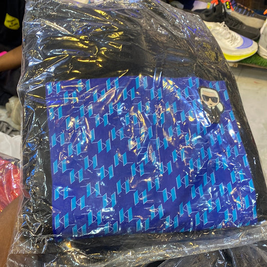 Kar Rak Black Colour With Blue Cartoon Embroidery Imported Sweatshirt 9185