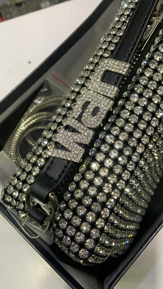 ALEXANDER WANG Black Colour Diamond Studded 192722