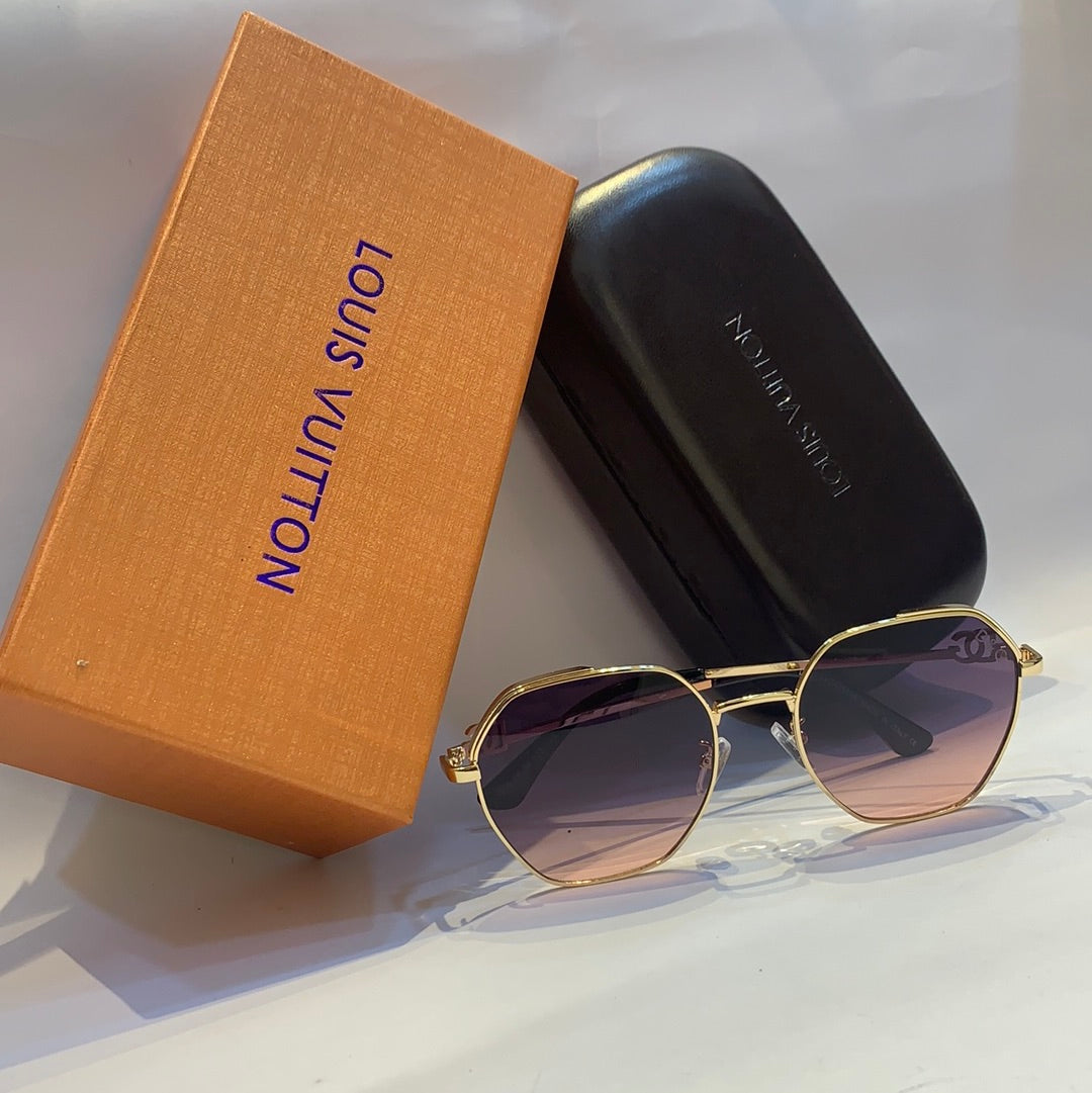 D&g g&d Glossy  gold Frame pink Shade Unisex Sunglass H5606 C4 56 15 140