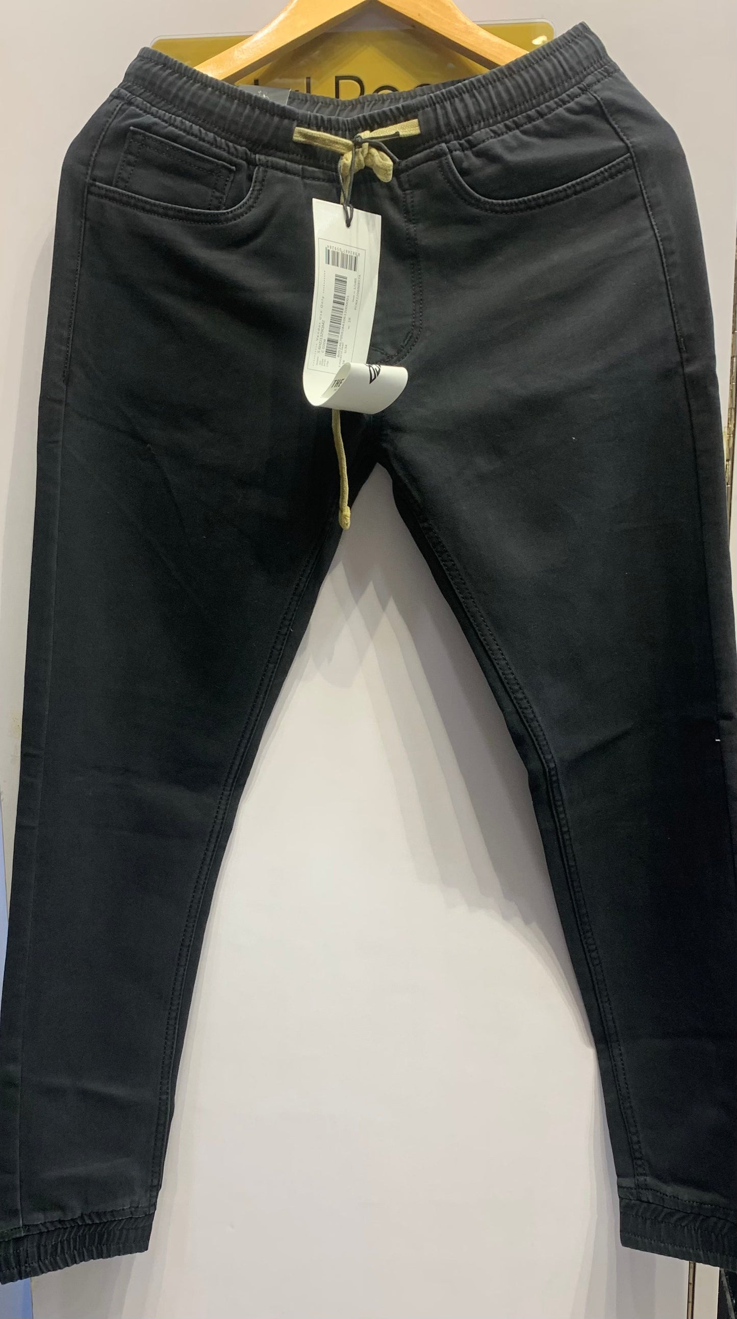 The Grey Black Black Colour With Plain Premium Quality Jogger  28091