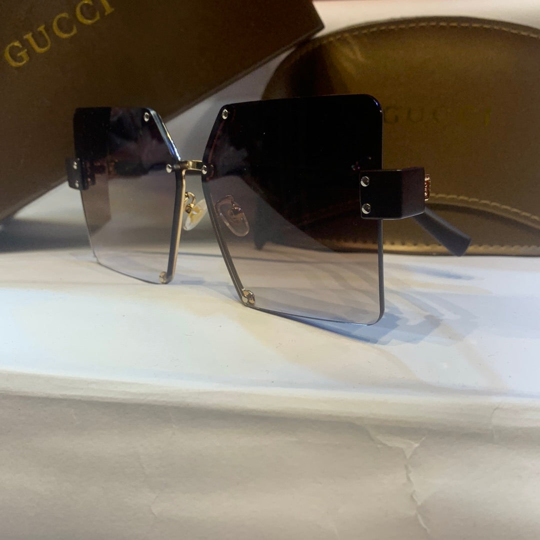 CUG Matte Brown Frame Brown Shade Unisex Branded Sunglasses CF58297