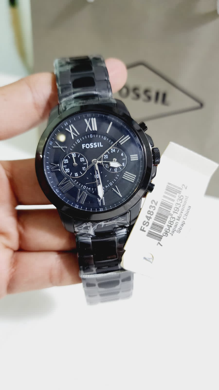 Sof Black Chain Black Dial chronograph Men Watch