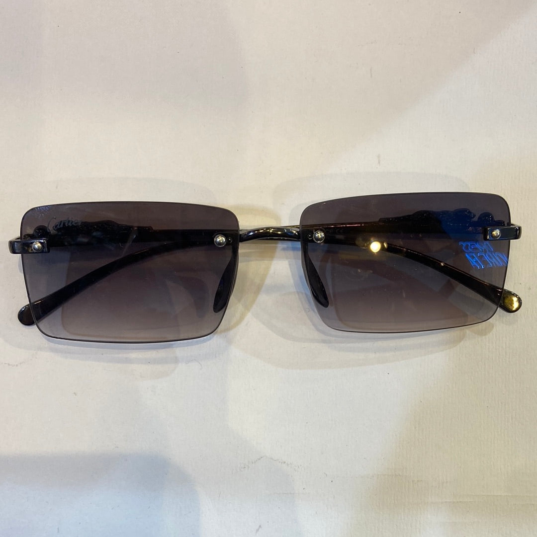 Rac frameless black steak black shade sunglass PS6282 57 16-135