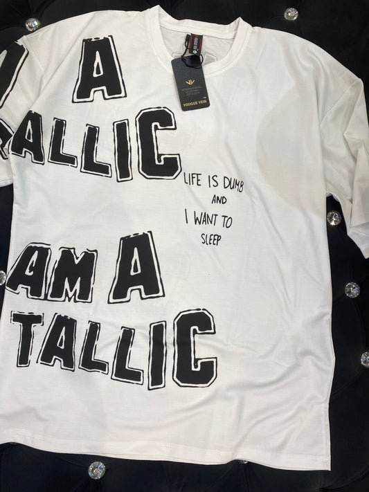 Allic White Colour With Print Lycra Cotton Fabric Drop Shoulder 99905