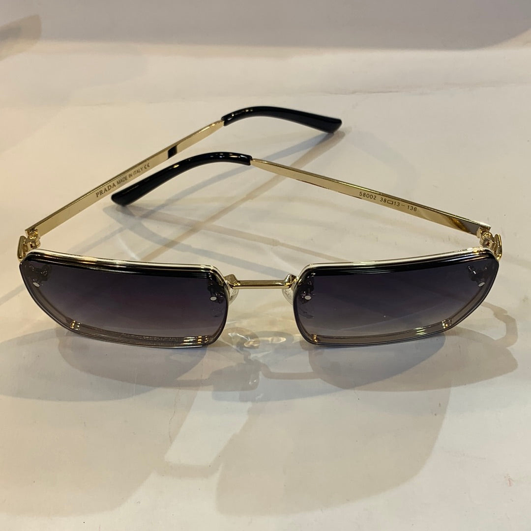 ARP Gld Frame Black Shade Unisex Branded Snglasses 58002 38 13-136