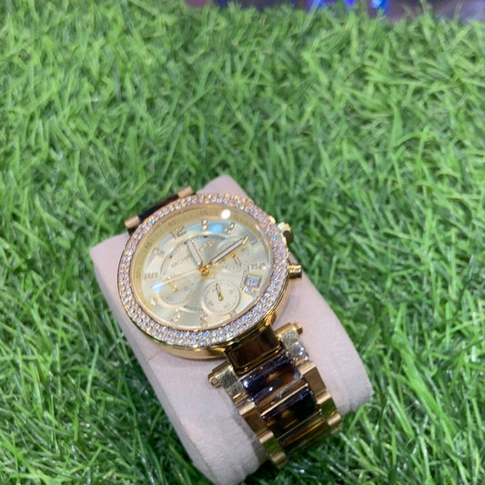 Cim Gold Leopard Chain Gold Dial Ladies Watch