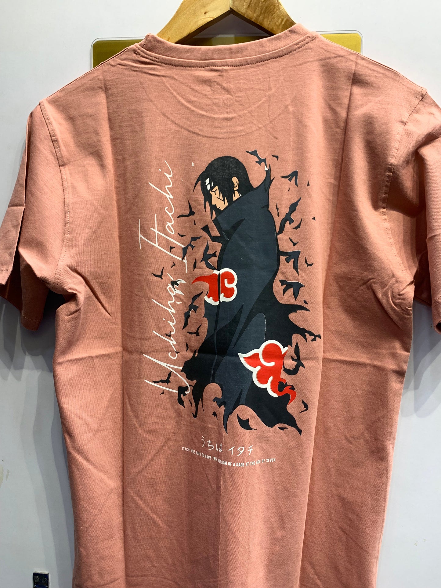 Think POP Peach Colour Front And Back Print Round Neck Tshirt 1105003