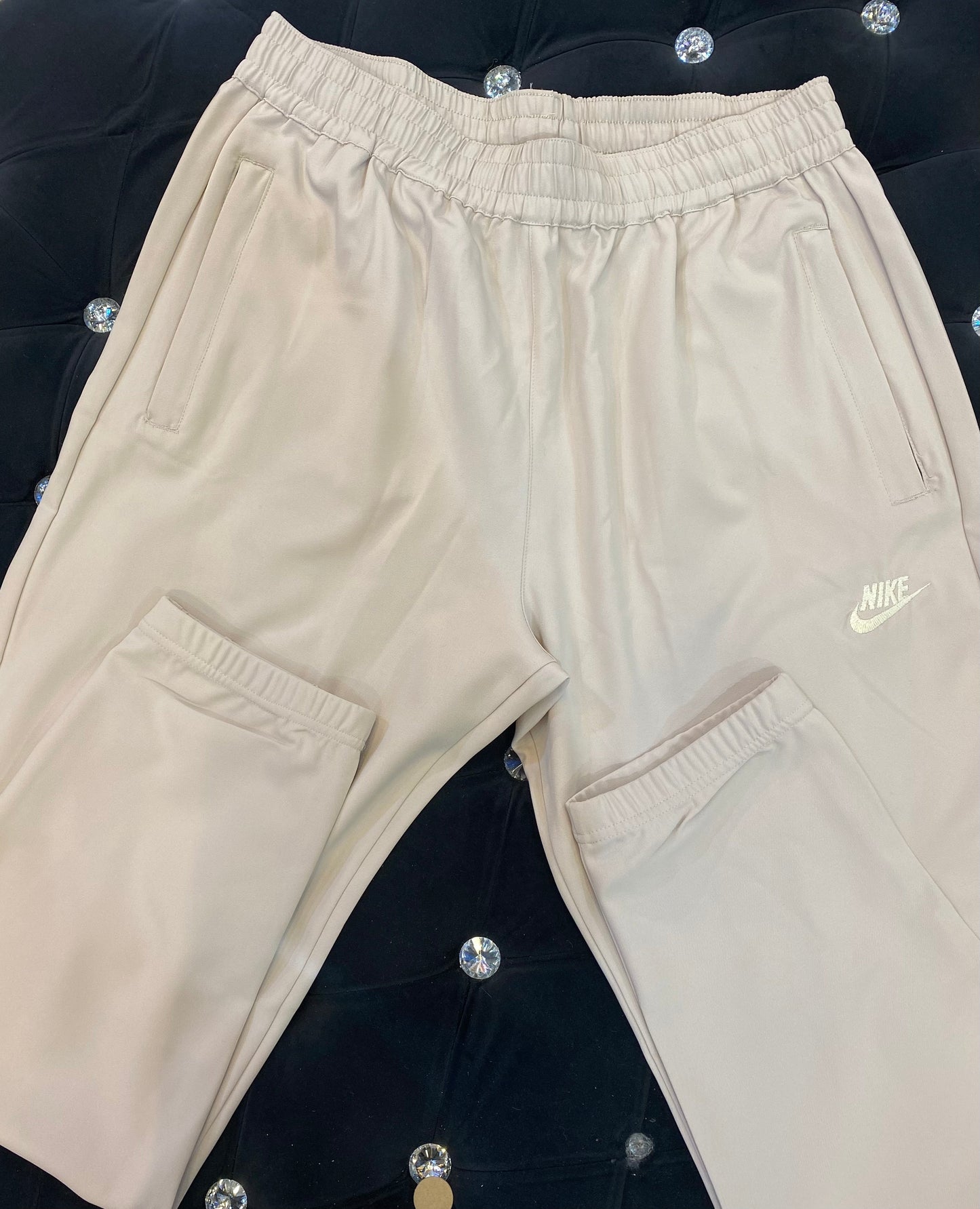 Kin Cream Colour Tri Lycra Straight Fit Kin Lower 9213903