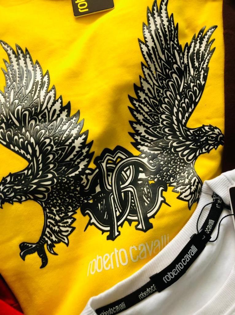 RC ROB Yellow Colour With Rc Monogrammed Print Design Unisex Sweatshirt 9180