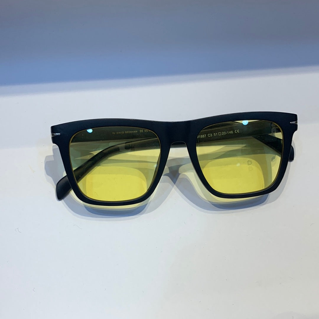 BD Matt  Black Frame Yellow Shade Sunglass UM1887C351 20-146