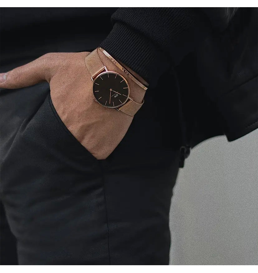 WD Slim Formal Casual Watch For Men with Original Box Men Watch