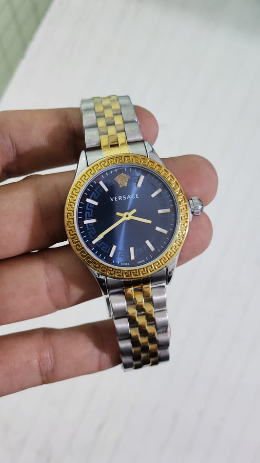 Rev Silver Gold Chain Blue Dial Ladies Watch 901317
