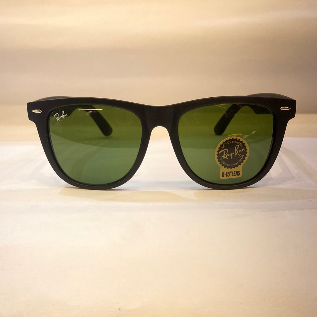 YAR RB Black Matte Frame Green Shade Unisex Big Size Sunglasses RB2140 902 54 18 3N